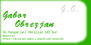 gabor obrezjan business card